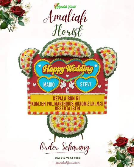 Papan Bunga Pernikahan Banjar Margo
